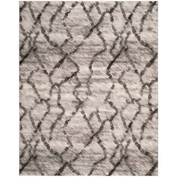 SAFAVIEH Retro Daphne Abstract Area Rug, Light Grey/Black, 8' x 10'