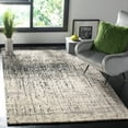 thumbnail image 1 of SAFAVIEH Retro Elsie Abstract Area Rug, Black/Light Grey, 4' x 4' Square, 1 of 7