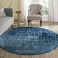 thumbnail image 1 of SAFAVIEH Retro Elsie Abstract Area Rug, Light Blue/Blue, 4' x 4' Round, 1 of 6
