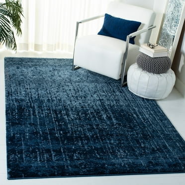 SAFAVIEH Retro Elsie Abstract Area Rug, Light Blue/Blue, 4' x 6'