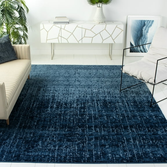 SAFAVIEH Retro Elsie Abstract Area Rug, Light Blue/Blue, 8' x 10'