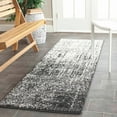 thumbnail image 1 of SAFAVIEH Retro Elsie Abstract Runner Rug, Black/Light Grey, 2'3" x 13', 1 of 11