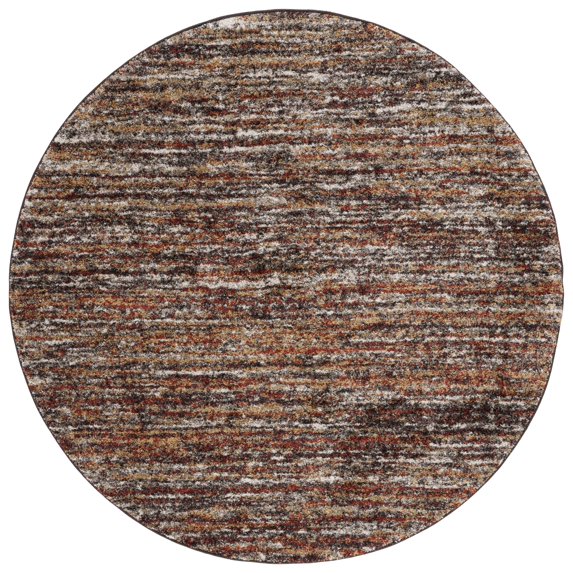 SAFAVIEH Retro Gorica Striped Area Rug, Ivory/Gold, 6' x 6' Round