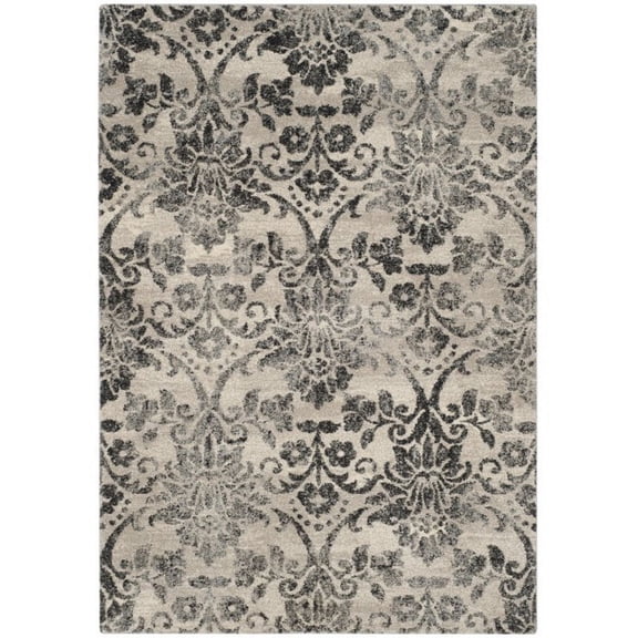 SAFAVIEH Retro Hyram Damask Area Rug, Cream/Grey, 8' x 10'