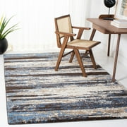 SAFAVIEH Retro Mayson Abstract Area Rug, Cream/Blue, 2'6" x 4'