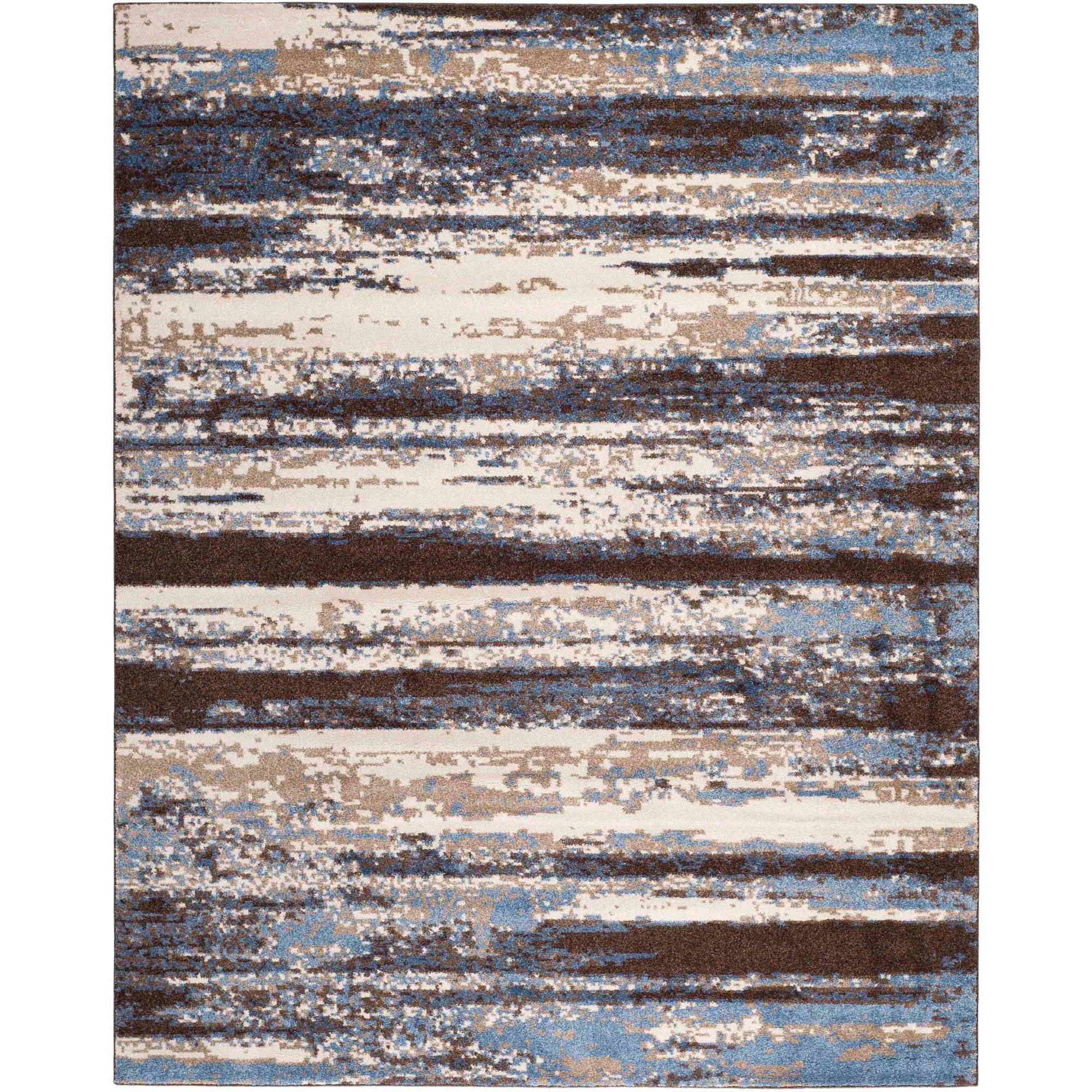 Abstract Multicolor Shag Synthetic Area Rug 6' x 9'