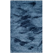 SAFAVIEH Retro Panit Abstract Area Rug, Light Blue/Blue, 2'6" x 4'
