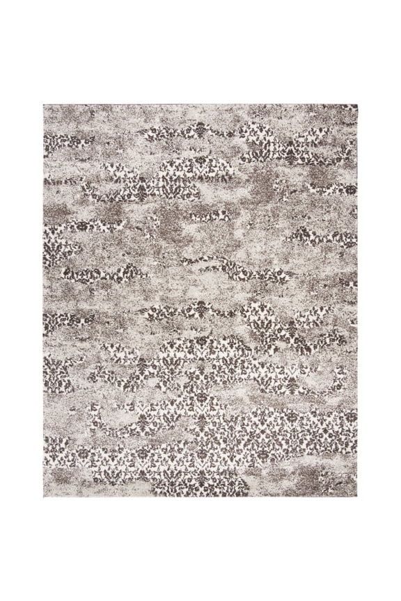Retro Paulino Abstract Area Rug, Beige/Light Grey, 6' x 6' Square