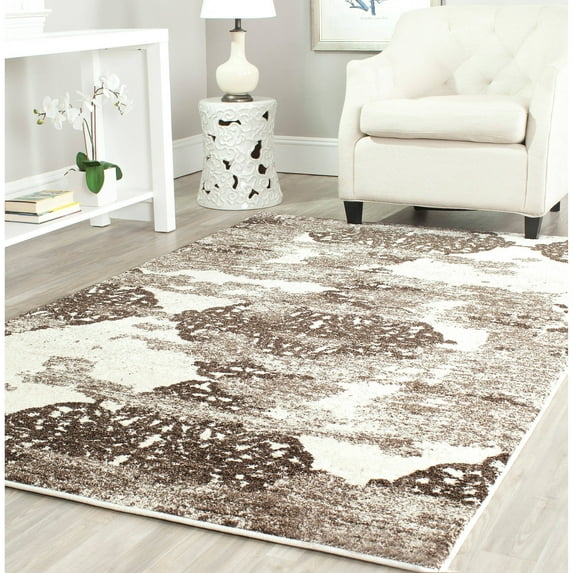 SAFAVIEH Retro Sica Abstract Area Rug, Beige/Light Grey, 4' x 6'
