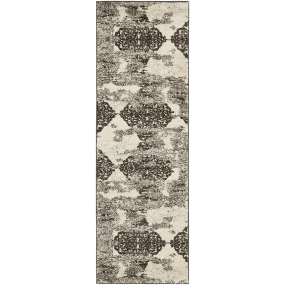 SAFAVIEH Retro Sica Abstract Runner Rug, Beige/Light Grey, 2'3" x 11'