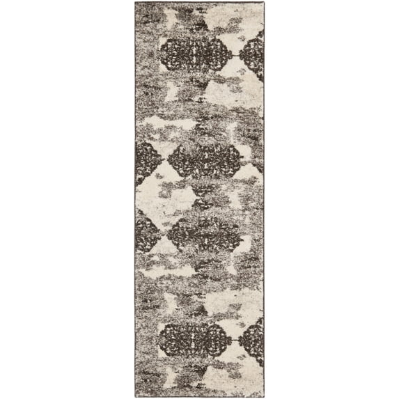 SAFAVIEH Retro Sica Abstract Runner Rug, Beige/Light Grey, 2'3" x 11'