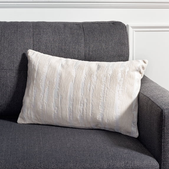 SAFAVIEH Revell Striped Pillow, 12" x 20", Ivory