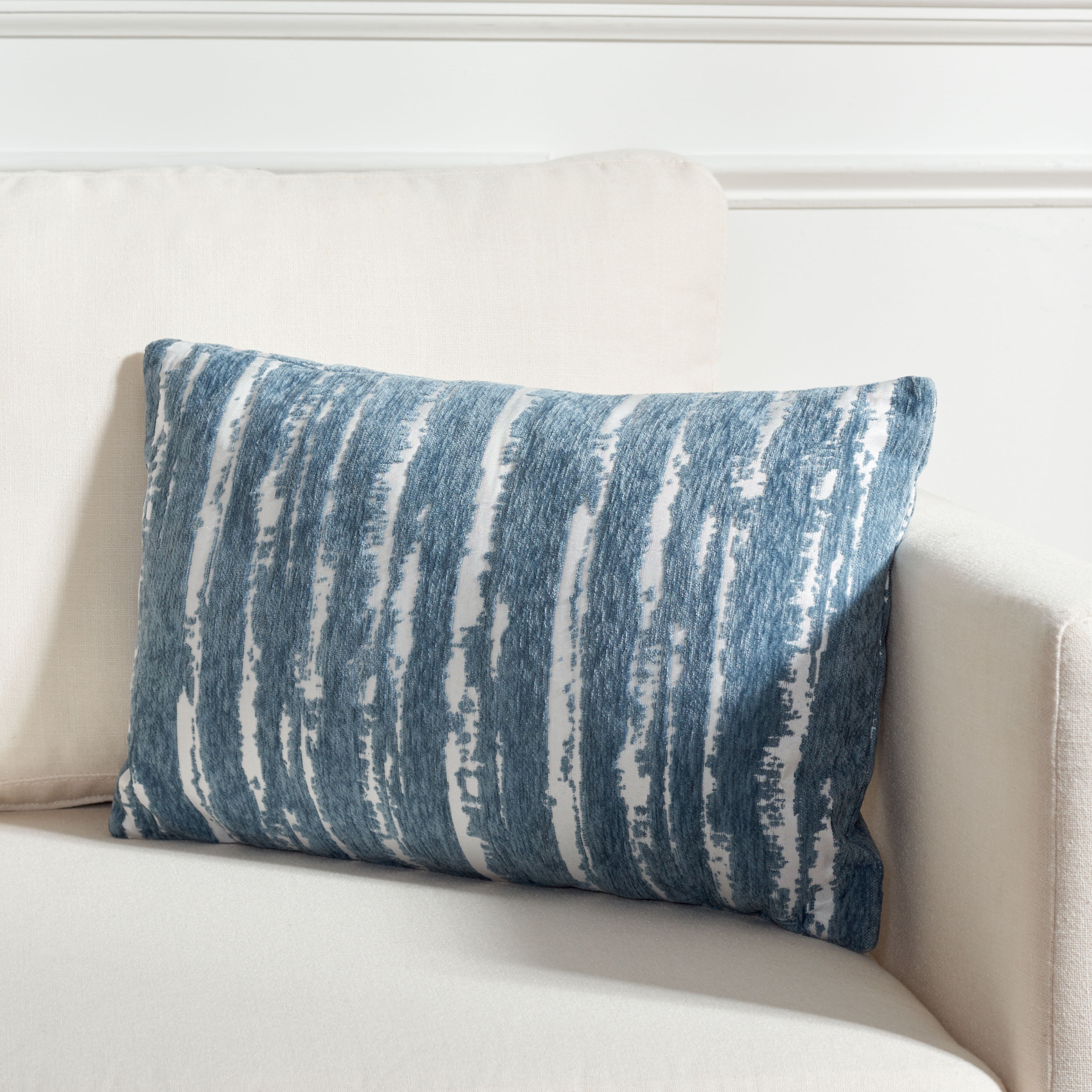 Revell 18" Light Blue and Yellow Square Throw Pillow