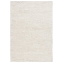 SAFAVIEH Revive Aleah Solid Polyester Area Rug, Ivory, 6'7" x 9'