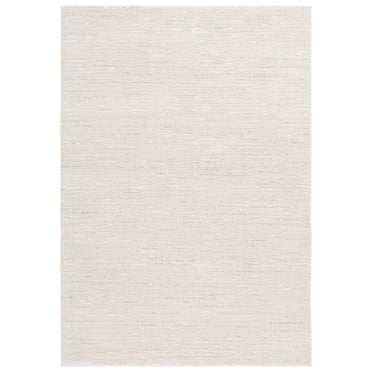 SAFAVIEH Revive Aleah Solid Polyester Area Rug, Ivory, 6'7" x 9'