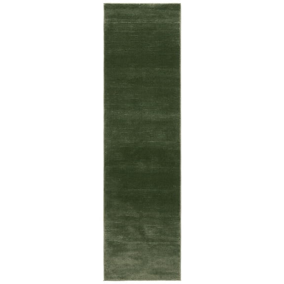 SAFAVIEH Revive Aleah Solid Polyester Runner Rug, Green, 2'3" x 8'