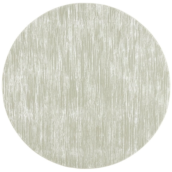SAFAVIEH Revive Geordie Abstract Polyester Area Rug, Sage/Ivory, 6'7" x 6'7" Round