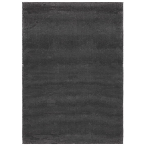 SAFAVIEH Revive Hyram Solid Polyester Area Rug, Charcoal, 4' x 6'