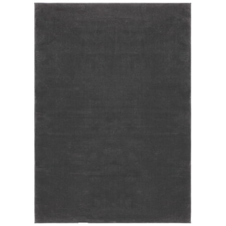 SAFAVIEH Revive Hyram Solid Polyester Area Rug, Charcoal, 9' x 12'