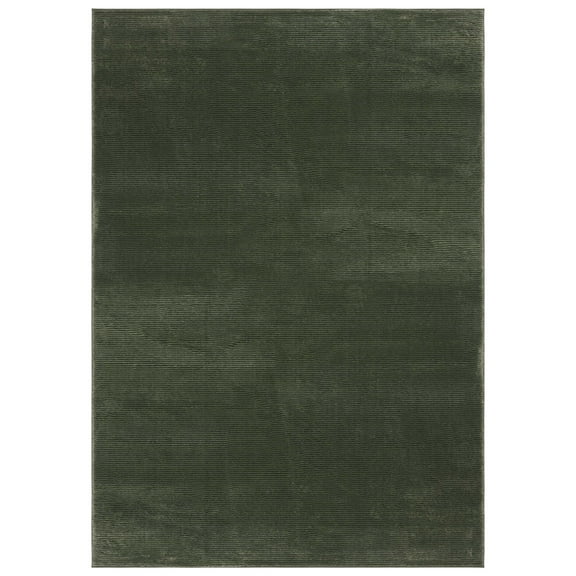 SAFAVIEH Revive Hyram Solid Polyester Area Rug, Green, 5'3" x 7'7"