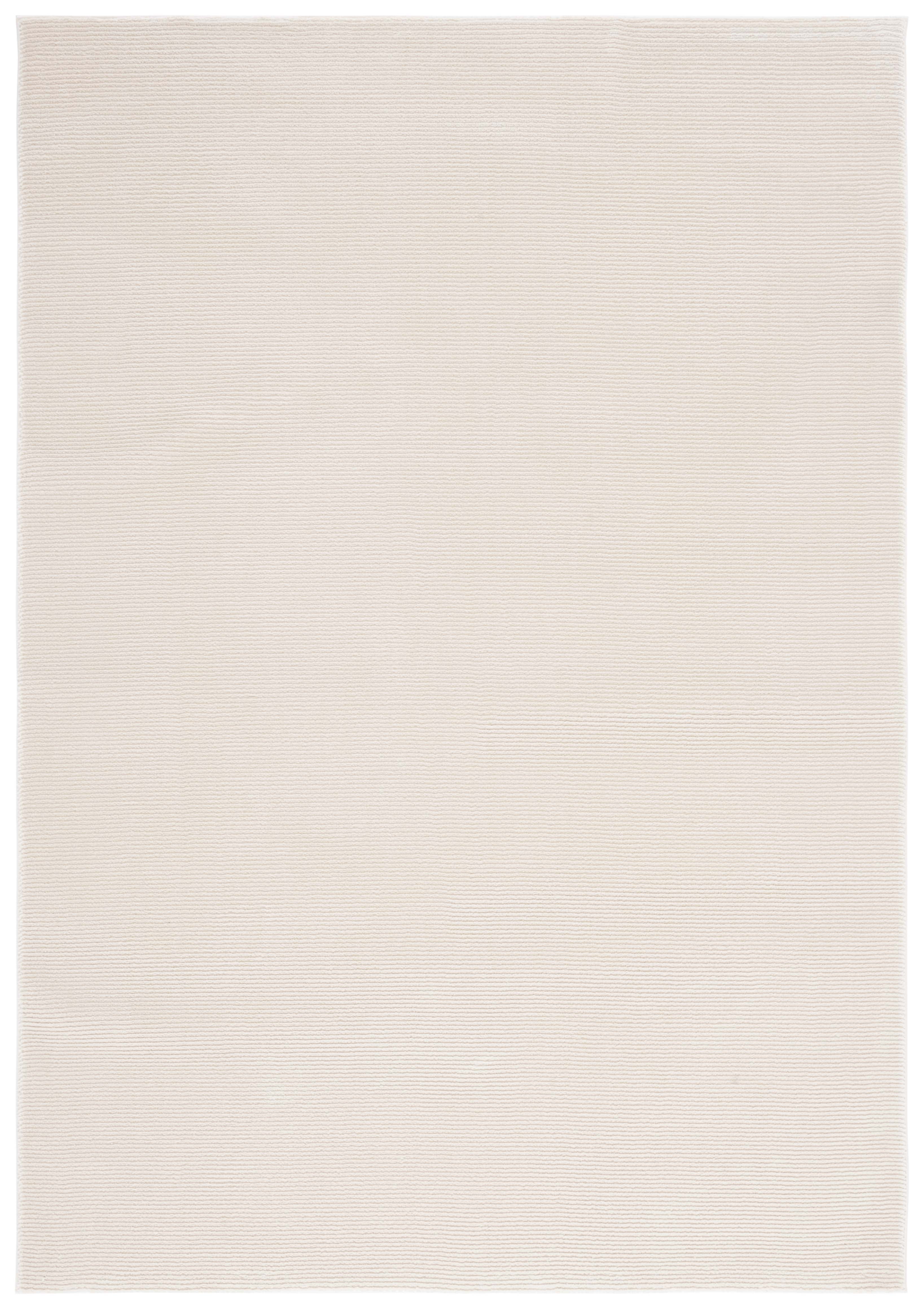 Elegant Ivory Synthetic 2'7" x 5' Hand-Knotted Area Rug