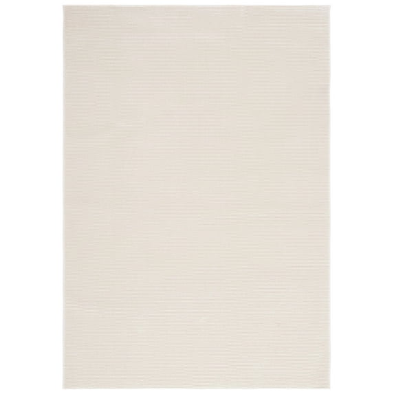 SAFAVIEH Revive Hyram Solid Polyester Area Rug, Ivory, 5'3" x 7'7"