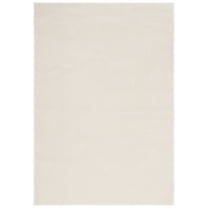 SAFAVIEH Revive Hyram Solid Polyester Area Rug, Ivory, 8' x 10'