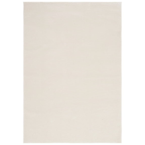 SAFAVIEH Revive Hyram Solid Polyester Area Rug, Ivory, 9' x 12'