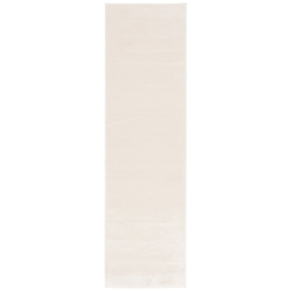 SAFAVIEH Revive Hyram Solid Polyester Runner Rug, Ivory, 2'3" x 6'