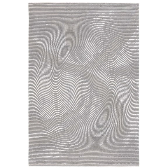 SAFAVIEH Revive Lanford Abstract Polyester Area Rug, Gray, 8' x 10'