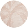 thumbnail image 1 of SAFAVIEH Revive Lanford Abstract Polyester Area Rug, Pink/Ivory, 6'7" x 6'7" Round, 1 of 7