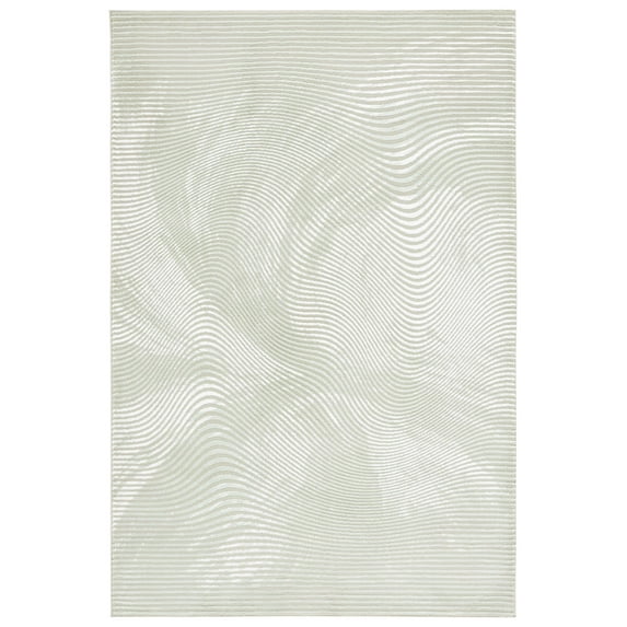 SAFAVIEH Revive Lanford Abstract Polyester Area Rug, Sage/Ivory, 4' x 6'