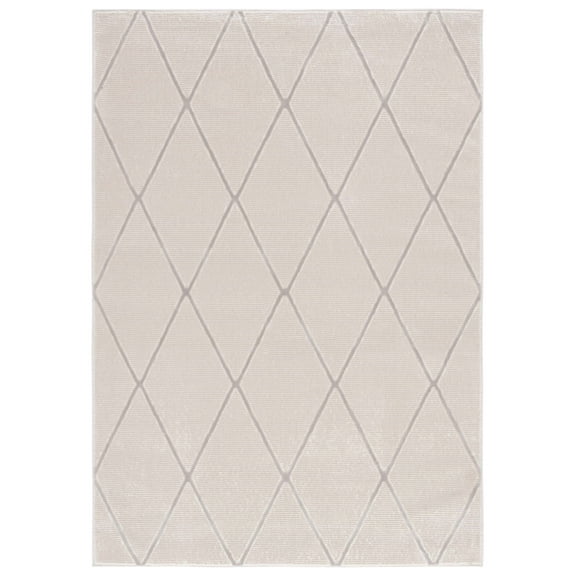 SAFAVIEH Revive Lorrin Diamond Polyester Area Rug, Beige, 9' x 12'
