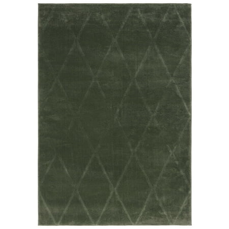 SAFAVIEH Revive Lorrin Diamond Polyester Area Rug, Green, 6'7" x 9'