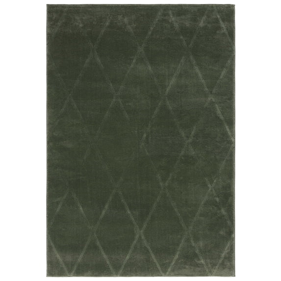 SAFAVIEH Revive Lorrin Diamond Polyester Area Rug, Green, 9' x 12'
