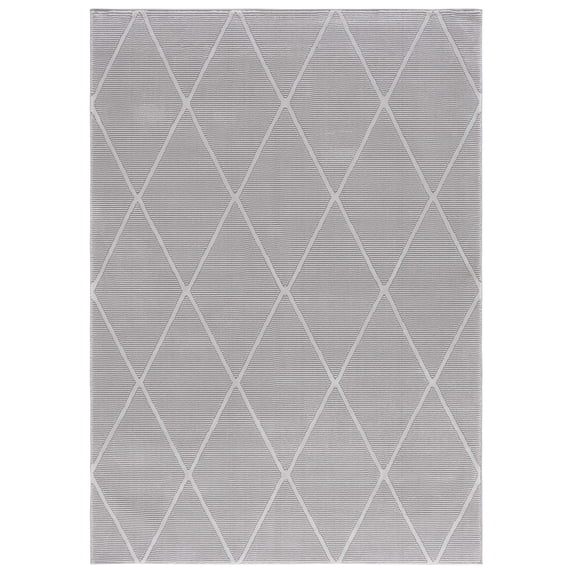SAFAVIEH Revive Lorrin Diamond Polyester Area Rug, Grey, 2'7" x 5'