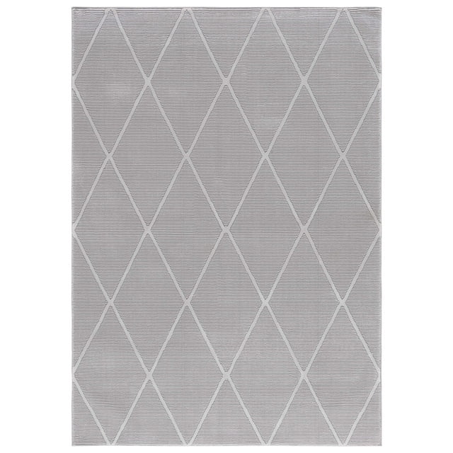 SAFAVIEH Revive Lorrin Diamond Polyester Area Rug, Grey, 8' x 10'