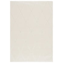 SAFAVIEH Revive Lorrin Diamond Polyester Area Rug, Ivory, 8' x 10'