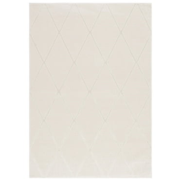 SAFAVIEH Revive Lorrin Diamond Polyester Area Rug, Ivory, 8' x 10'