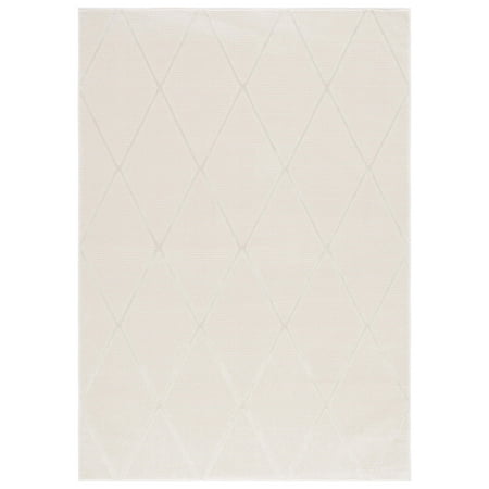 SAFAVIEH Revive Lorrin Diamond Polyester Area Rug, Ivory, 8' x 10'