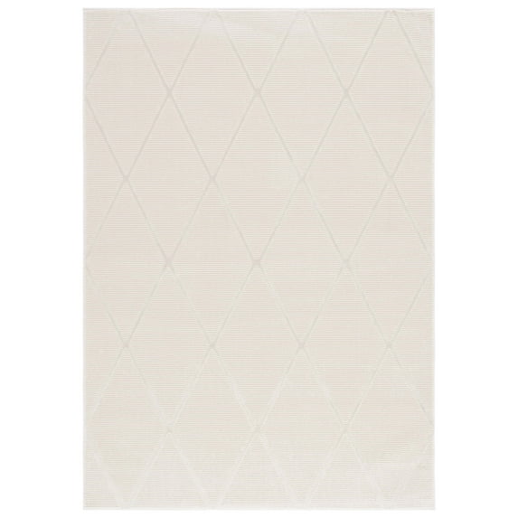 SAFAVIEH Revive Lorrin Diamond Polyester Area Rug, Ivory, 8' x 10'