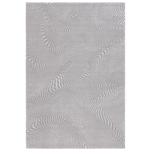 SAFAVIEH Revive Montana Abstract Polyester Area Rug, Gray, 2'7" x 5'