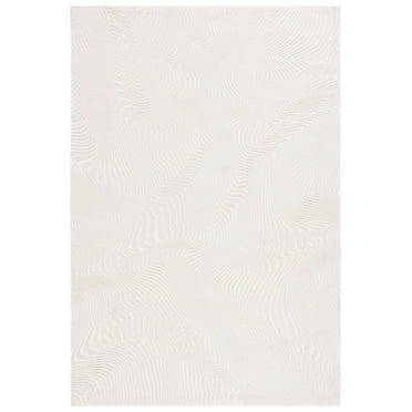 SAFAVIEH Revive Montana Abstract Polyester Area Rug, Ivory, 8' x 10'