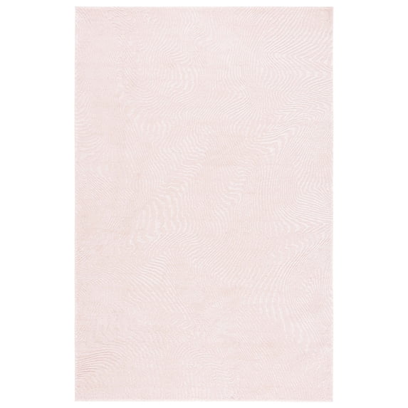 SAFAVIEH Revive Montana Abstract Polyester Area Rug, Pink/Ivory, 2'7" x 5'
