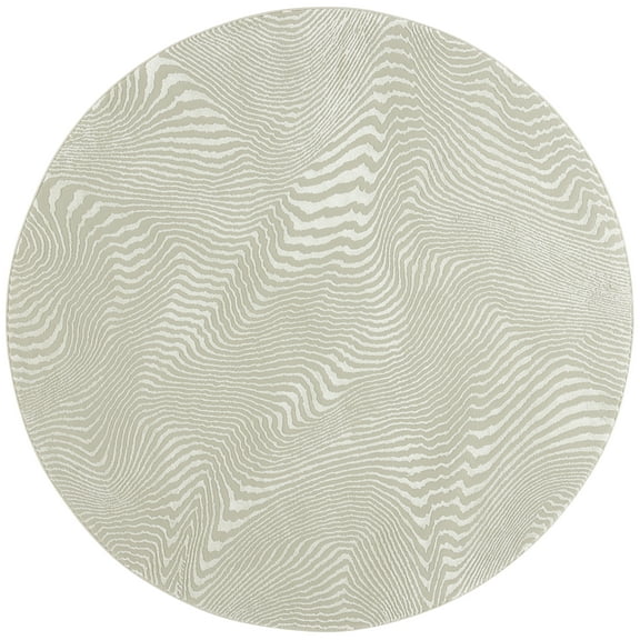 SAFAVIEH Revive Montana Abstract Polyester Area Rug, Sage/Ivory, 6'7" x 6'7" Round
