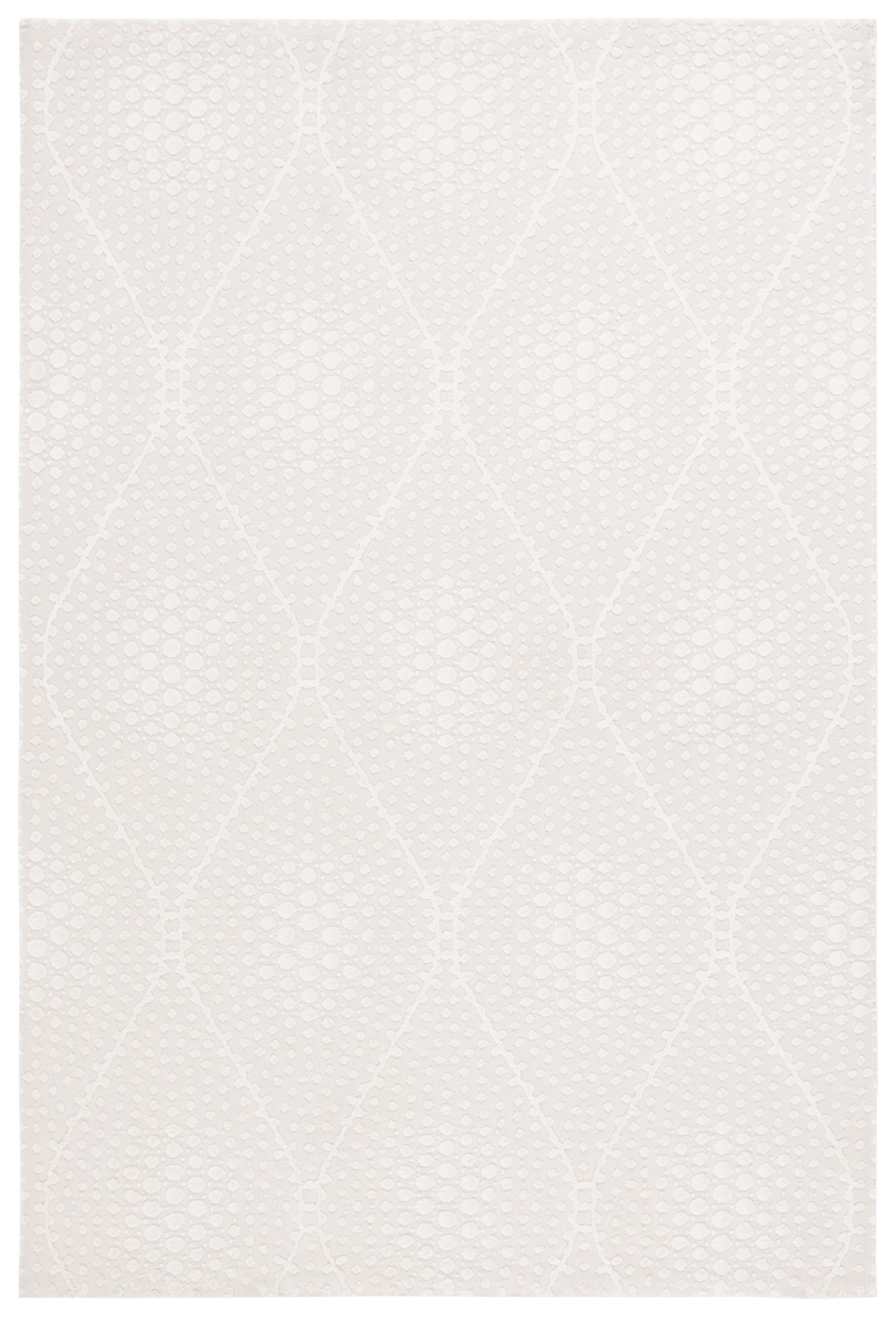 SAFAVIEH Revive Myles Geometric Polyester Area Rug, Ivory, 2'7" x 5'