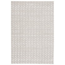 SAFAVIEH Revive Stacy Geometric Polyester Area Rug, Ivory/Taupe, 8' x 10'