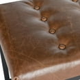 thumbnail image 1 of SAFAVIEH Reynolds Contemporary Modern Glam Tufted Bench, Brown/Black, 1 of 7