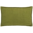 thumbnail image 1 of SAFAVIEH Rhea 12" x 20" Contemporary Olive/Natural Solid Cotton Decorative Pillow, 1 of 1