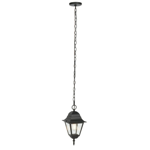SAFAVIEH Rhion A19 Black Steel Pendant Light with Black Shade